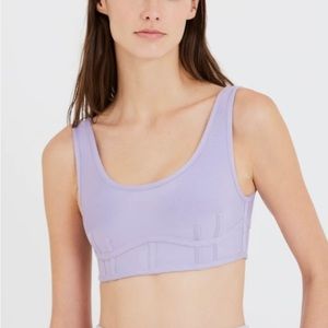 HERVE by Herve Leger lavender stretch crop top size Small